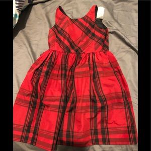 Toddler Ralph Lauren red plaid dress.